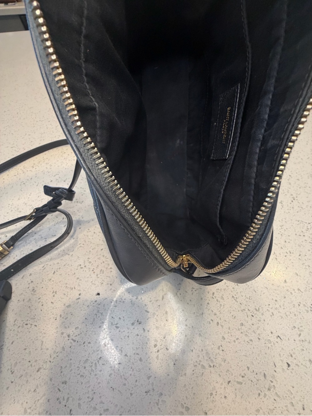Saint Laurent charcoal Gray Quilted Leather Camera Crossbody with Tassel - Picture 14 of 14